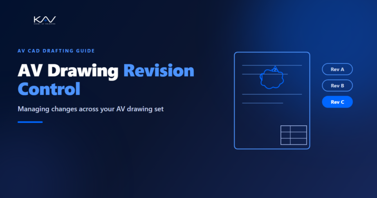 AV drawing revision control - managing changes across an AV drawing set