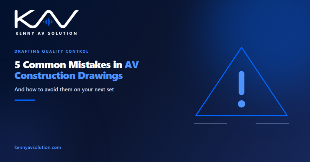 5 Common Mistakes in AV Construction Drawings and How to Avoid Them - Kenny AV Solution AV CAD drafting guide