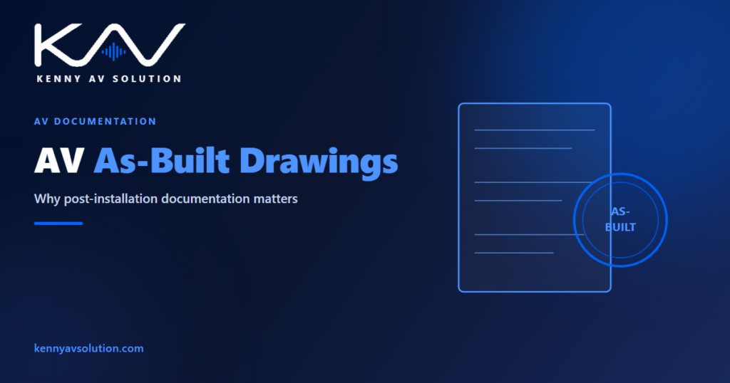 AV As-Built Drawings: Why Post-Installation Documentation Matters - Kenny AV Solution AV CAD drafting guide