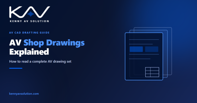 AV Shop Drawings Explained: How to Read a Complete AV Drawing Set - Kenny AV Solution AV CAD drafting guide