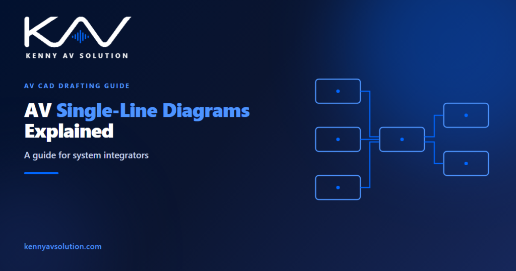 AV Single-Line Diagrams Explained: A Guide for System Integrators - Kenny AV Solution AV CAD drafting guide