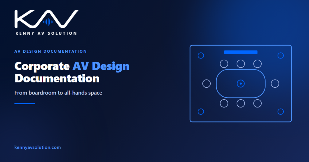 Corporate AV Design Documentation: From Boardroom to All-Hands Space - Kenny AV Solution AV CAD drafting guide